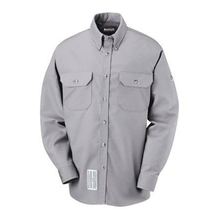 Vf Imagewear EXCEL FR ComforTouch FR Dress Uniform Shirt SLU2, Silver Gray, Size XL Long SLU2SYLNXL